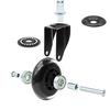 SGY Contemporary Design 50mm PP Wheel PU Brake Swivel Casters >90kg Load Capacity for Hotel Office Home Outdoor Use