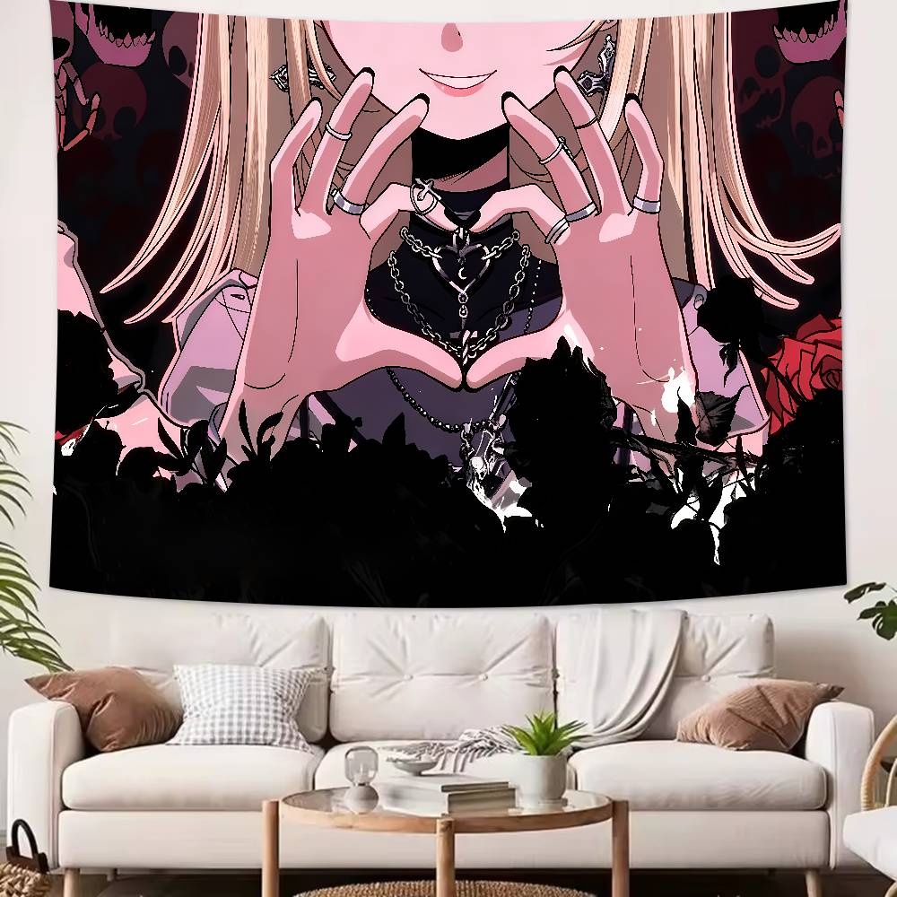 Luxury Fashion Hot Cute Pink Angel Tapestry Decoration Bedroom Dormitory Background Cloth Holiday Home Living Room Club Tapestry