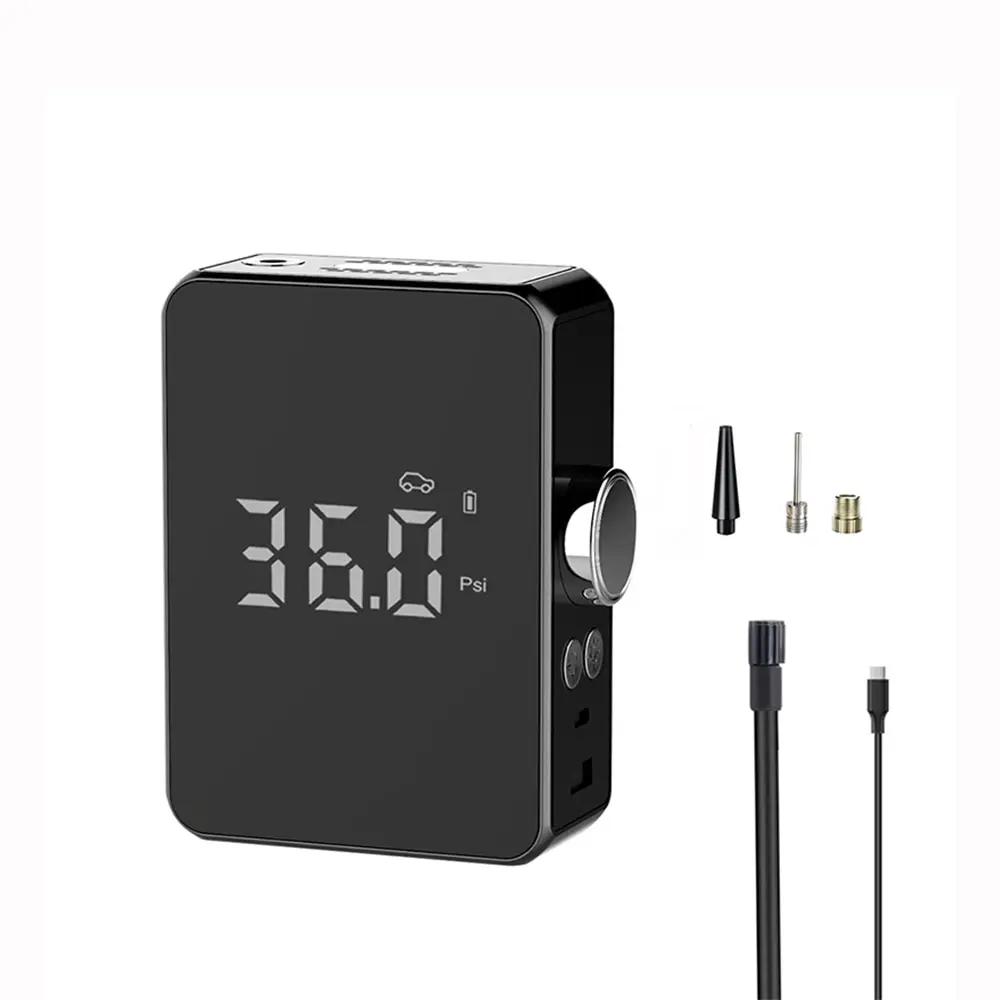 

Надувной насос портативный мини ручной беспроводной зарядный цифровой дисплей автомобиль велосипед шин электрический насос воздушный насос комбинированный чёрный