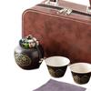Set da tè da viaggio con elegante borsa da trasporto