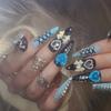 24Pcs Long Pointed Thorn Gradient Press On Nails High Quality Edgy False Nails Perfect Gift For Girls And Friends