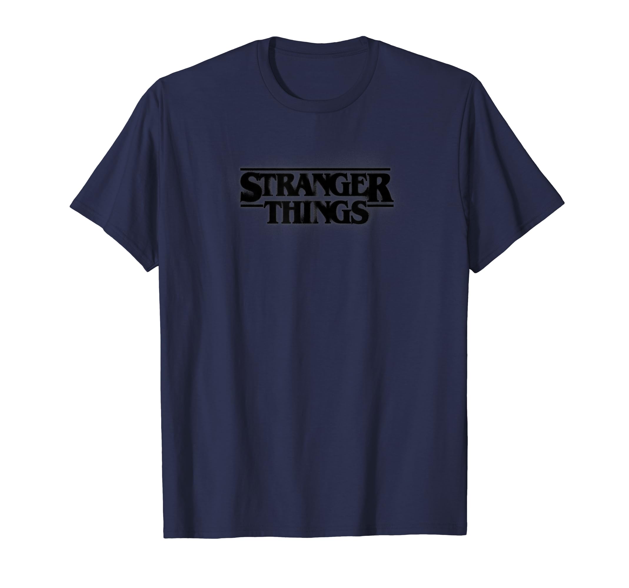 

Stranger Things Black Ink Distressed Title Logo T-shirt чорний