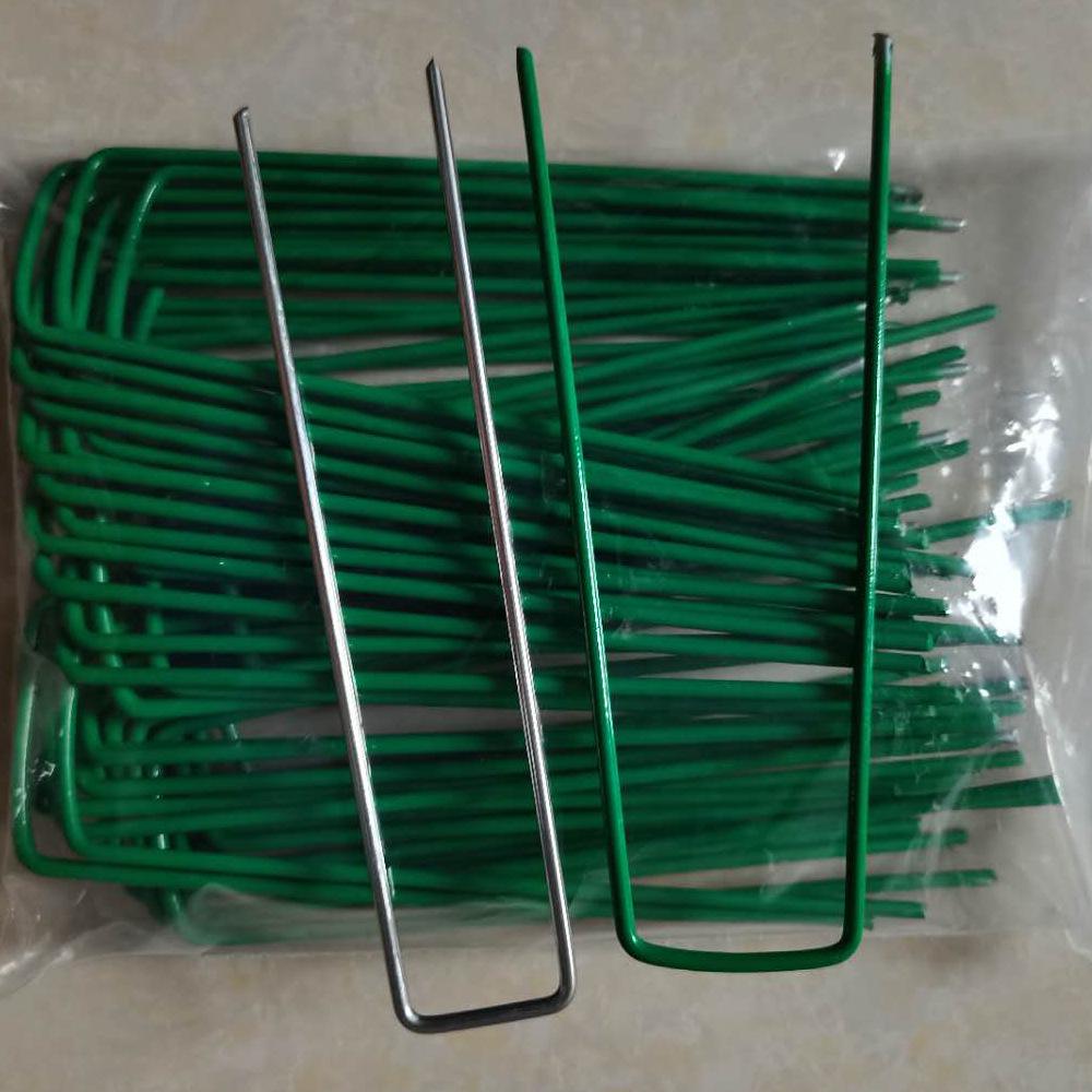 Galvanized Steel U-Shaped Ground Nails for Weed Barrier Fabric and Geotextile Fixing.