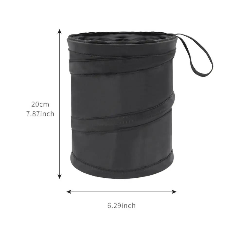 Black Car Trash Can Pack Bag Waterproof Car Trash Bag for Little Leak Proof Car Cooler Bag Car Garbage Bag with Side Pocket