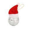 12pcs Christmas Decoration Balls Red Christmas Hat Mirror Disco Ball Pendant Xmas Tree Hanging Ornaments Home Party Decoration Gift