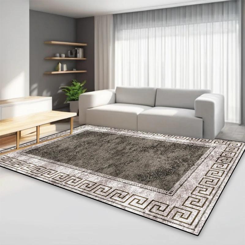 Light Gray Retro Style Carpet Living Room Minimalism Home Decoration Large Area Rugs Cloakroom Lounge Non-slip Entrance Door Mat