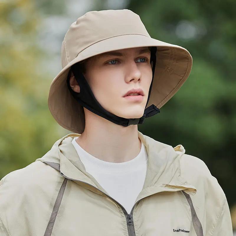 UPF50+ Beach Surf Bucket Hat Mesh Breathable Sun Hat Men Women Outdoor Fishing Cap Chin Adjustable Cap Water Sport Cap Sombrero