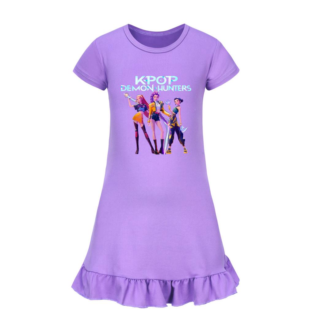 4993 Kids Girls Mira Zoey Rumi Printed Ruffle Short Sleeves Casual Dress