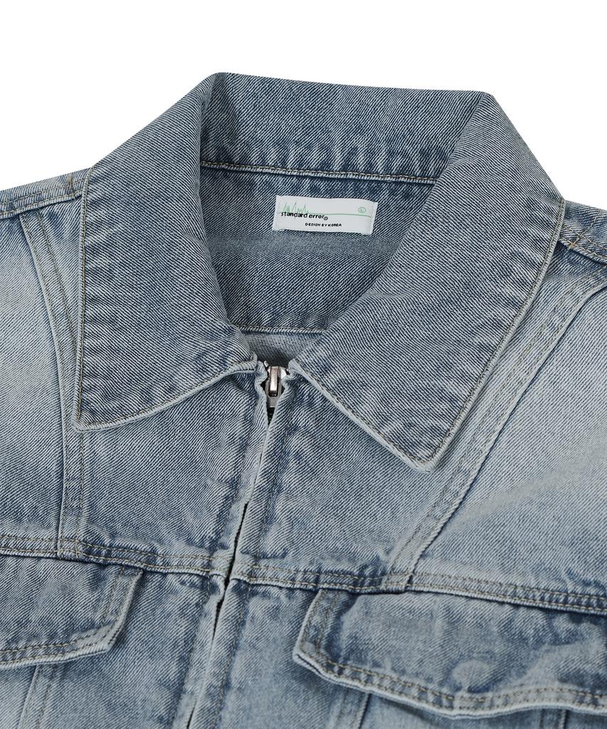 Standarderror 87-Stan119 [Classic] Vintage Washed Work Denim Jacket Snow Blue