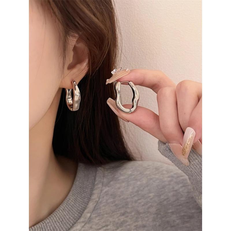 Irregular Geometric Ear Buckle Personalized Light Luxury Earrings For Women
