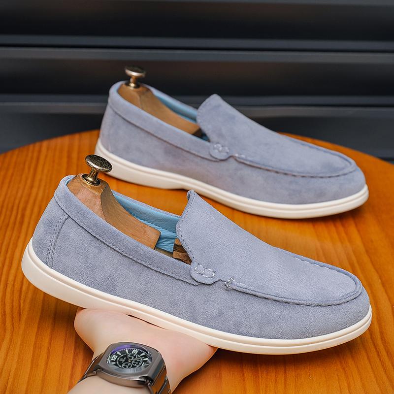 Fashion Lightweight Men Casual Shoes Lazy Shoes Male Breathable Slip-on Mens Suede Driving Shoes Comfortable Loafers Moccasins