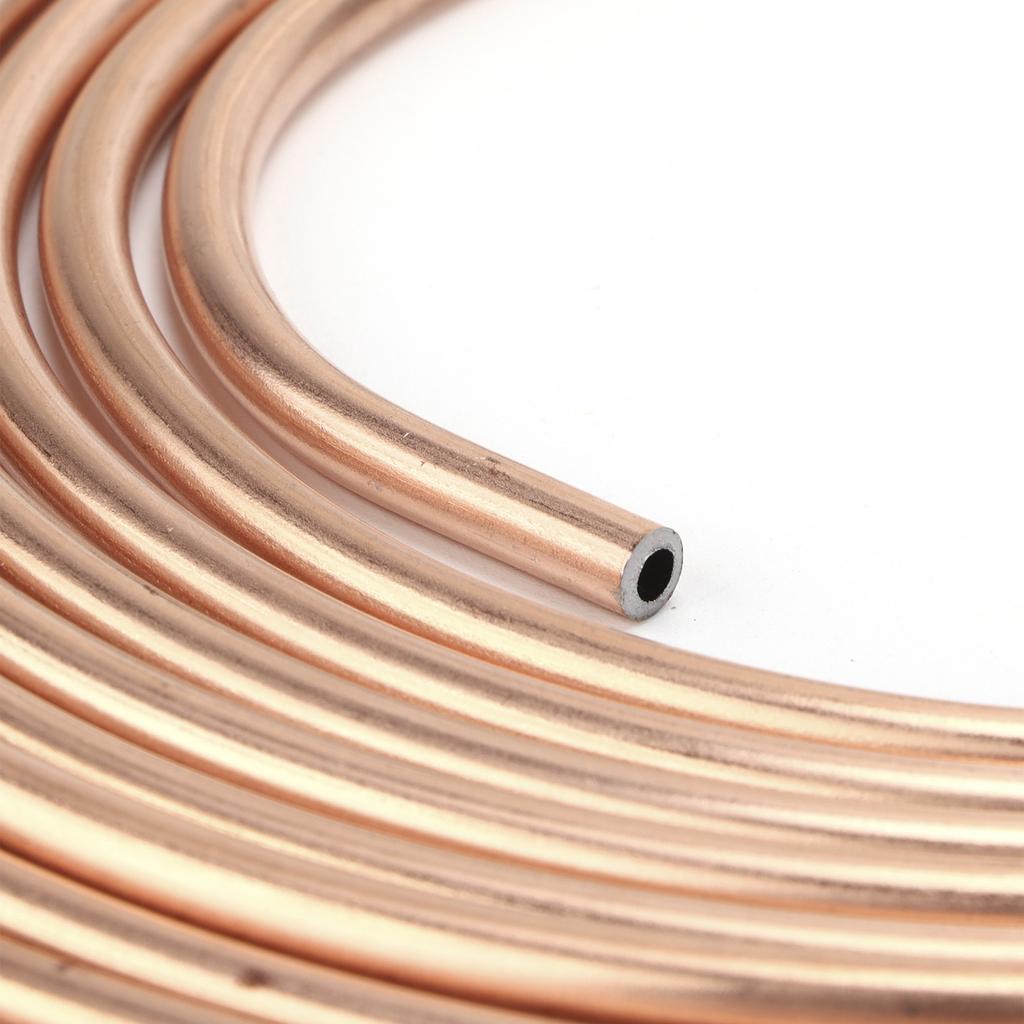 25ft Brake Line Tubing Copper Nickel Plated 3Celsius16in OD Coil Roll for Hydraulic Braking Fuel System(Gold )