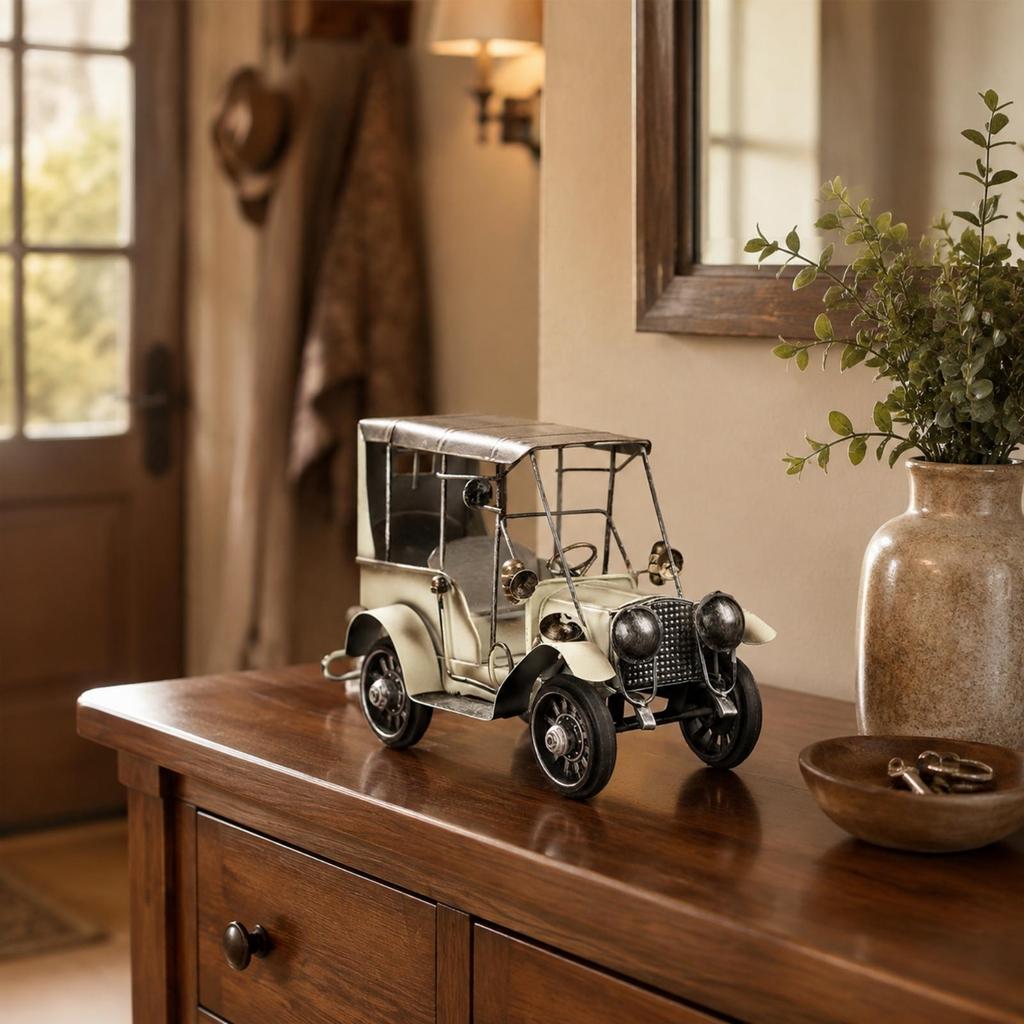 Retro Car Collectible Shiny Classic Open-Front Miniature Automobile Elegant