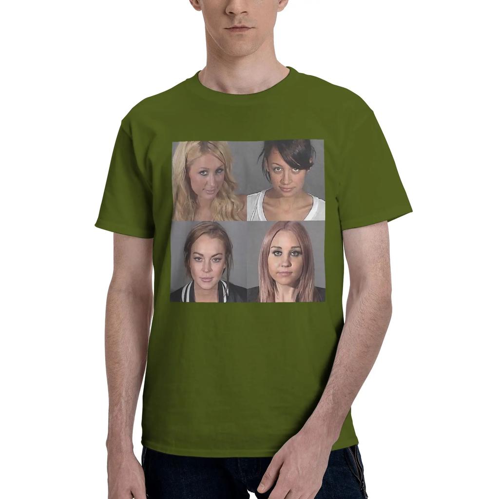 Iconica Maglietta Uomo Mugshot Taglie Forti Magliette Uomo Girocollo Cotone T-shirt Corte Estive Uomo