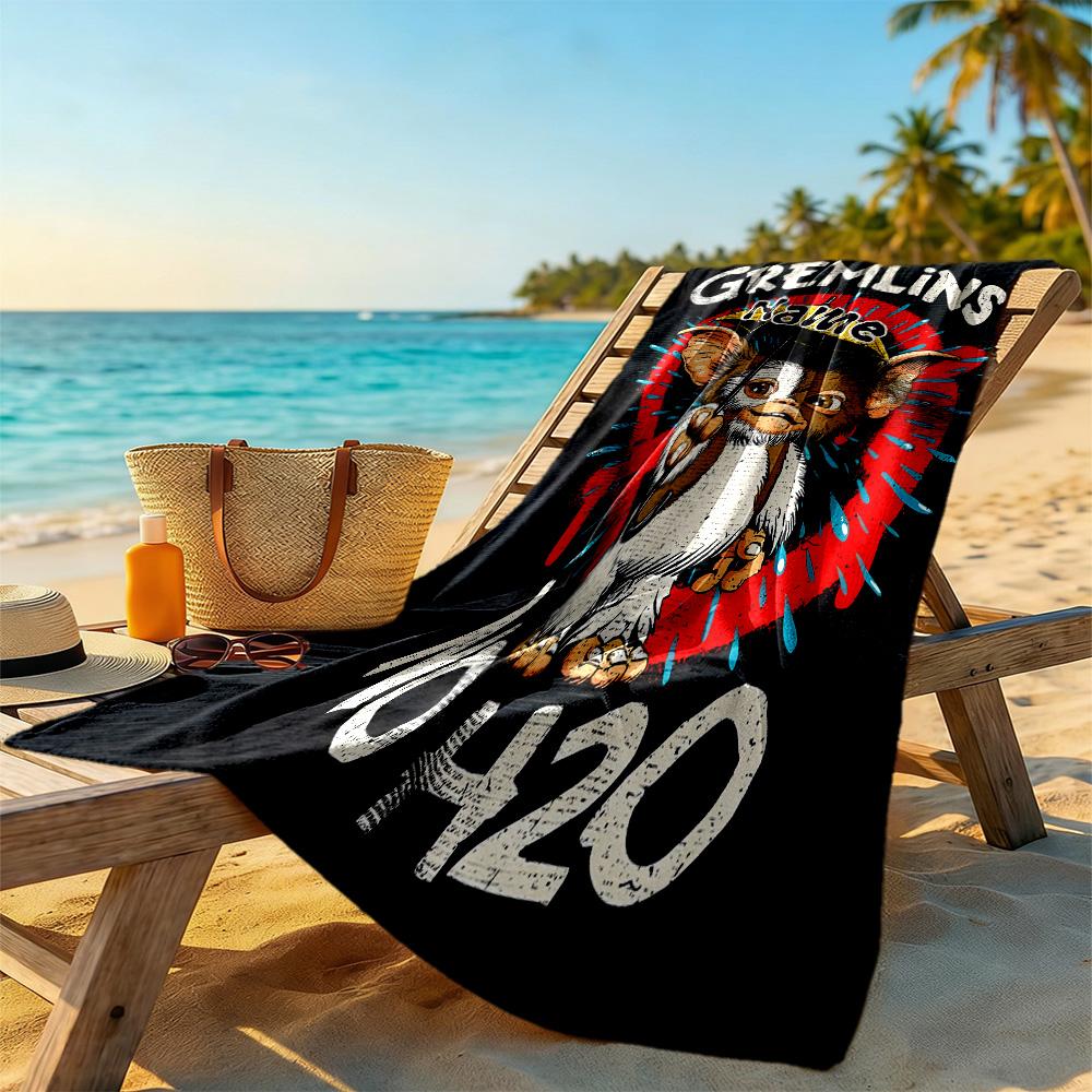 Gremlins No H2o Customizable Name Beach Towel High Absorbency & Quick-Dry Portable for SwimmingBeachCamping Travel Beach AccessoriesGym
