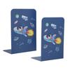 2Pcs Book Ends Nonslip Stable Firm Rounded Corner Rustproof Glossy High Durability Metal Bookends Fo