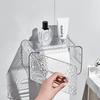 Transparent Toilet Paper Holder for Wall Mounted Storage Toilet Roll Paper Without Punching Suction Paper Box Tissue Box
