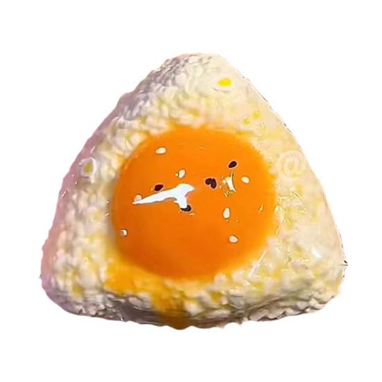 

1/2/5Pcs Stress Relief Souffle Squeeze Toy Slow Rising Triangular Egg Yolk Rice Ball Sensory Toy Kids Adults Simulated Dessert Pinch Fidget Toy 1pc