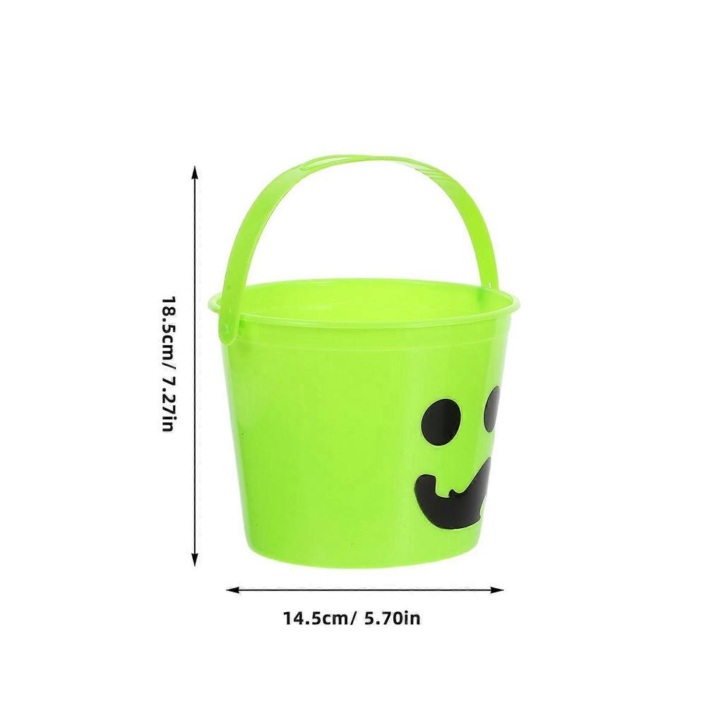 5pcs Halloween Candy Bucket Colorful Plastic Pumpkin Trick or Treat Pail with Handle Jack O Lantern Basket for Halloween Party Favors