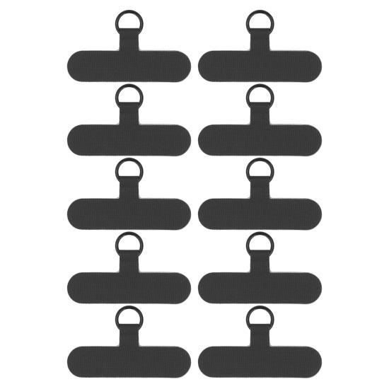 

10Pcs Phone Tether Tab Universal Cell Phone Lanyard Patch Without Adhesive for Most Smartphones Preventing Dropping Black