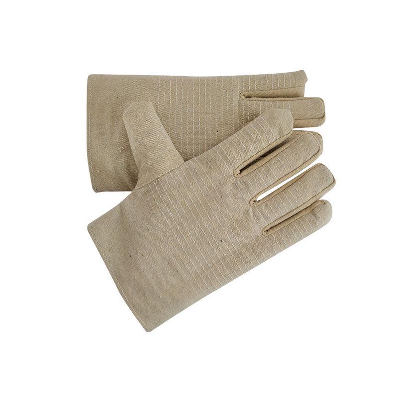 Yellow Jia Durable 24-Thread Double-Layer Canvas Gloves for Welding and Mining