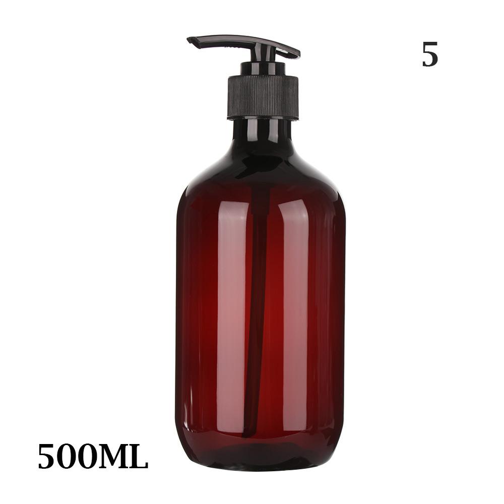 Shampoo Shower Gel Brown Pump Container Hand Sanitizer Soap Dispenser 100ml-500ml Liquid Storage Container Home Bath Supplies