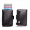 Carbon Fiber Rfid Blocking Protection Men Id Credit Card Holder Wallet Leather Metal Business Bank CreditCard Cardholder Case