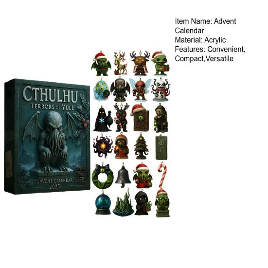 Τρόμοι των Χριστουγέννων Ημερολόγιο Αφίξεως 2025 Κουτί Αντίστροφης Μέτρησης 24 Ημερών Χριστουγεννιάτικη Διασκέδαση Διακοσμήσεις για Οικογενειακή Ψυχαγωγία