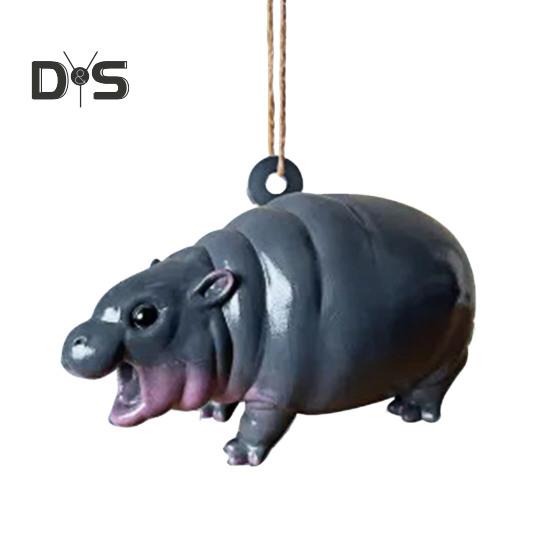 

Акриловый Бегемот подвесное украшение 2D плоский Бегемот Рождественская елка подвесное украшение автомобиль гостиная спальня мультяшный кулон с животными Hippo