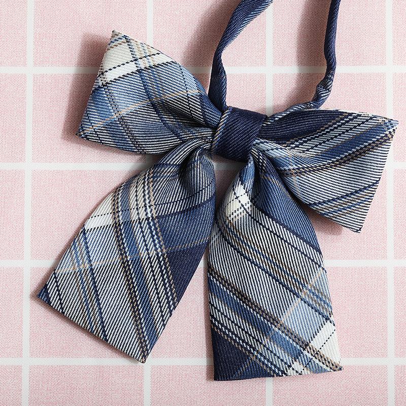 Jk Japanese Plaid Korean Version Of Collar Flower Graduate Female Collar Flower College Wind Streamer Jk Bow Shirt Accessories Sailor Suit