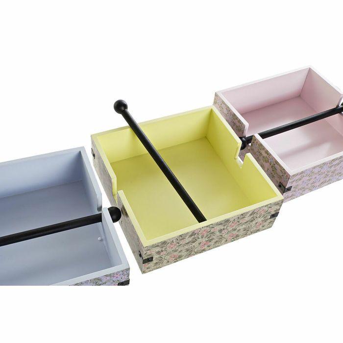 Držák na ubrousky - DKD HOME DECOR - 3 kusy - MDF dřevo - Kov - 22x18x6 cm