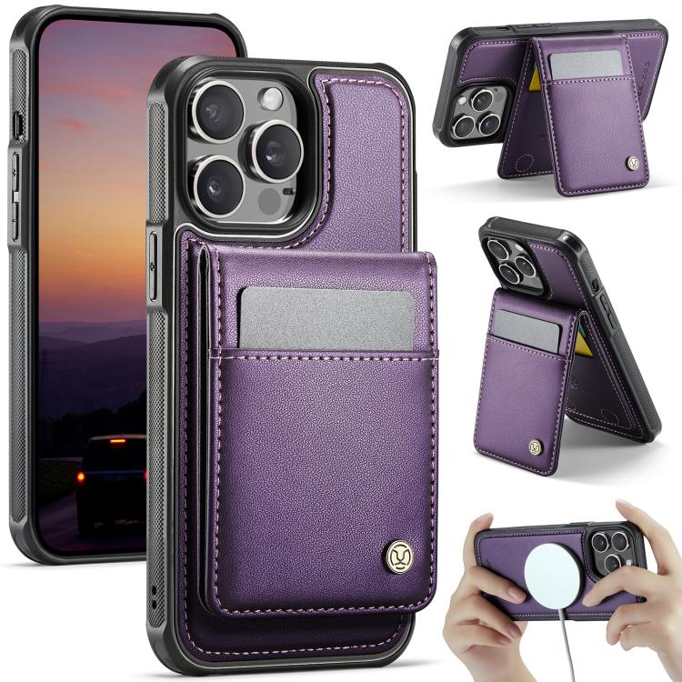 JEEHOOD J06 British Style RFID MagSafe Card Bag PU Phone Case