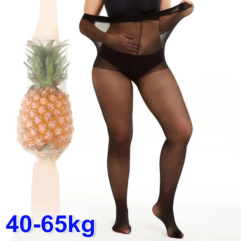 Plus Size Women'S Pineapple Anti-Scratch Stocking Invisible Legging Breathable Tights High Waist Pantyhose Long Socks Hosiery