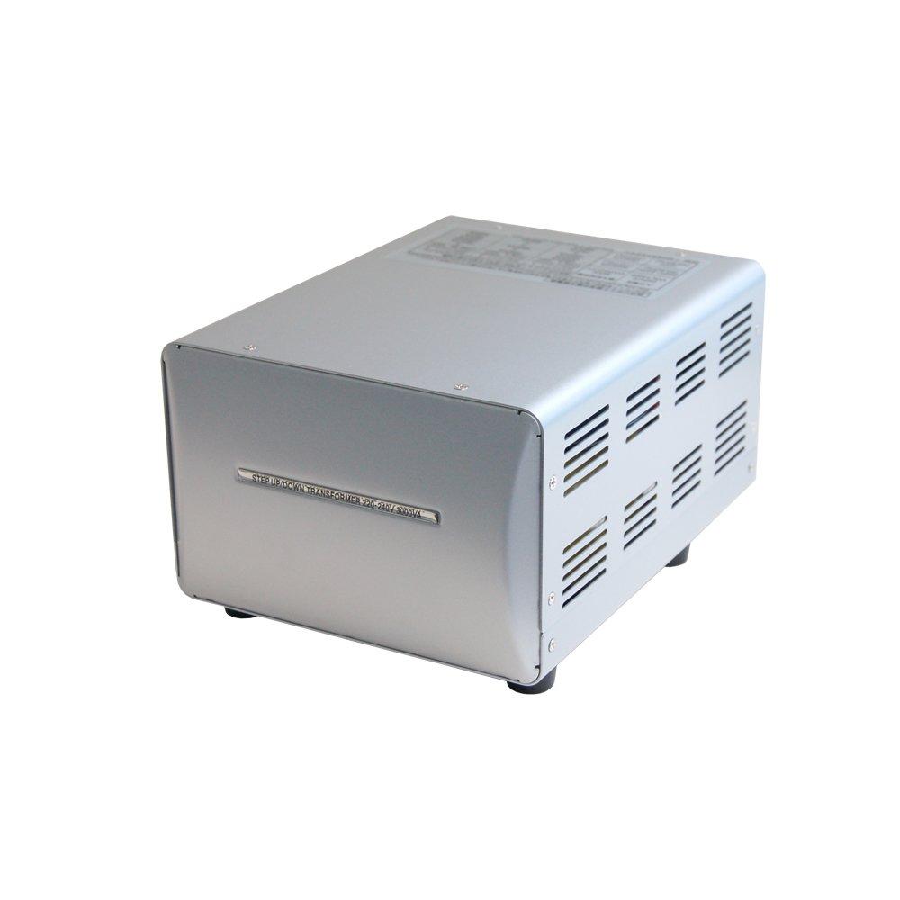 

Kashimura Transformer for Overseas and Domestic Use AC 220V 240V 3000W Main Unit Power Plug A Output Outlet A Type x 2 Port for SE NTI-119 ~ / Plug, срібний
