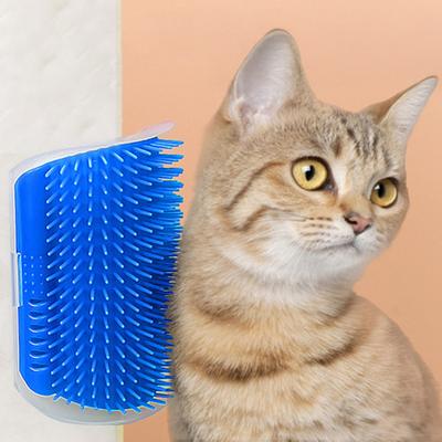Katzen-Eckenkratzbaum Selbstpflege-Massagekamm mit Katzenminze Einfach zu installieren Wand-Ecken-Massagekamm Kratzbaum Pflegebürsten-Werkzeug