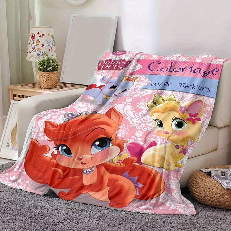 1 шт., Диснеевские Принцессы Дворцовые Питомцы Раскраска со Стикерсами! Плед для декора дома, Плед для дивана, кровати, Путешествий 80cmx120cm