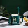 Creative Ceramic Mug with Lid and Spoon