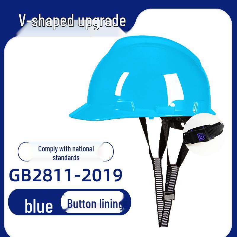 Verdickter atmungsaktiver V-Typ ABS-Schutzhelm für Baustellen