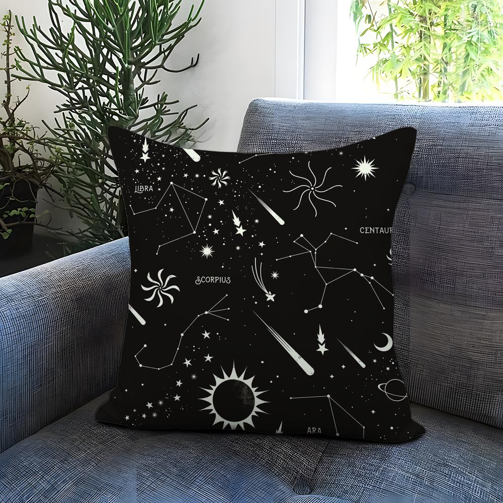 Constellation Pattern Cushion Cover Comfortable Reversible Pillow Cover Ideal for Car Sofa Bedroom Beyond