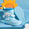 Children's Rain Boots with Fleece Lining Kuromi Cinnamoroll Hello Kitty Girls' Rain Boots Non-Slip Kids' Rubber Shoes