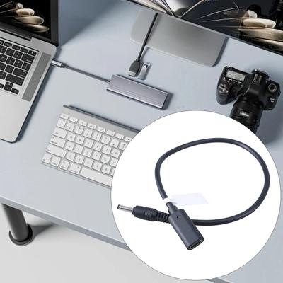 Napájecí kabel USB C na 3,5x1,35 mm s konektory samice-samec, adaptér pro notebooky, monitory a routery, podporuje až 3 A
