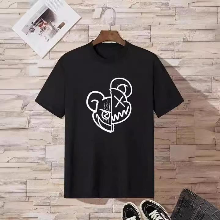 Summer Round Neck Printed Top Fashionable Casual Cute Short Sleeved Women's Pure Cotton T-shirts