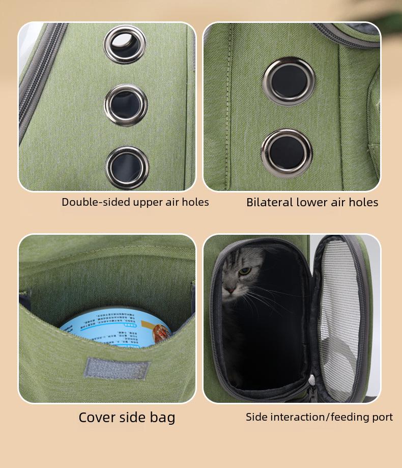 Large Capacity Transparent Pet Backpack - Breathable Space Capsule Design for Cats