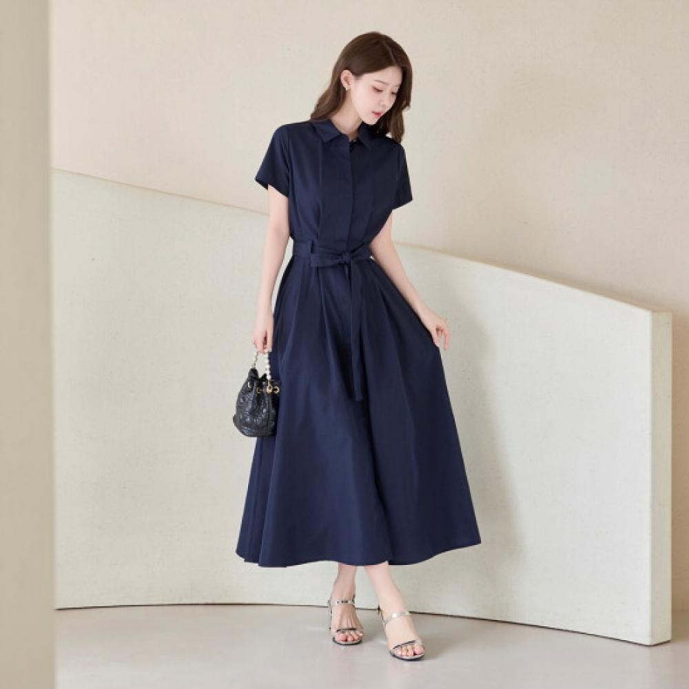 Morris Coming Home Long Dress Belt Set Collar Button M2606op077b