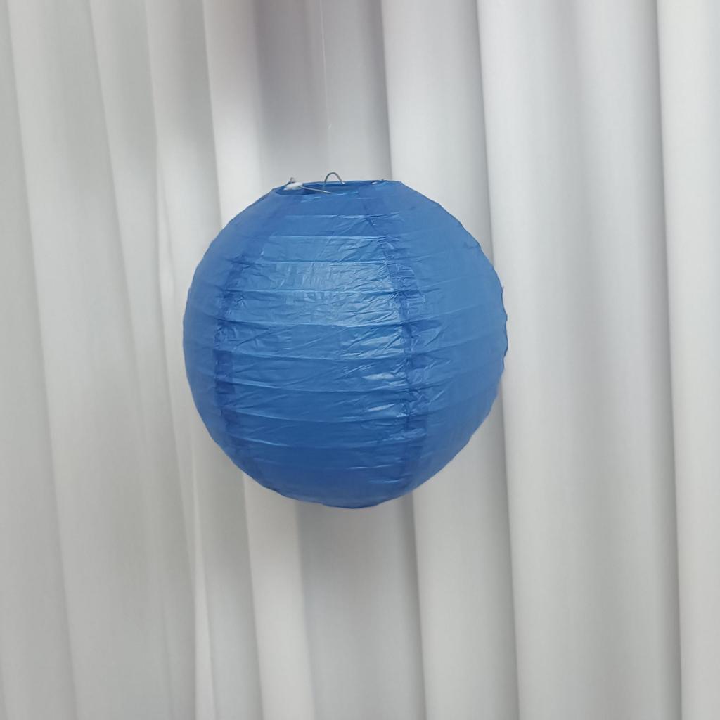 10-Inch Round White Paper Lantern, Red Mid-Autumn Festival & Wedding Decoration