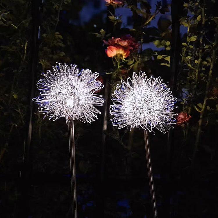 Solar Dandelion Lamp - Waterproof Outdoor Landscape Light with Ground Plug