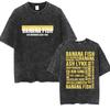Summer Hot Sale Anmie Banana Fish Washed Vintage Graphic Tshirt Men Women Vintage Top Y2k Hip Hop Streetwear Oversized Tshirt
