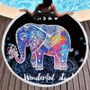 Swimming Towels Outdoor Beach Tassel Towel Yoga Blanket 3D Print Round Wall Tapestry Beach Cover Up Bath Shawl Thick Camping Mat