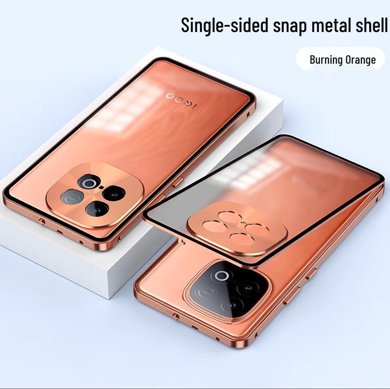 IQOO Z10 Turbo & Turbo Pro Metal Snap Button Phone Case Z10 Turbo