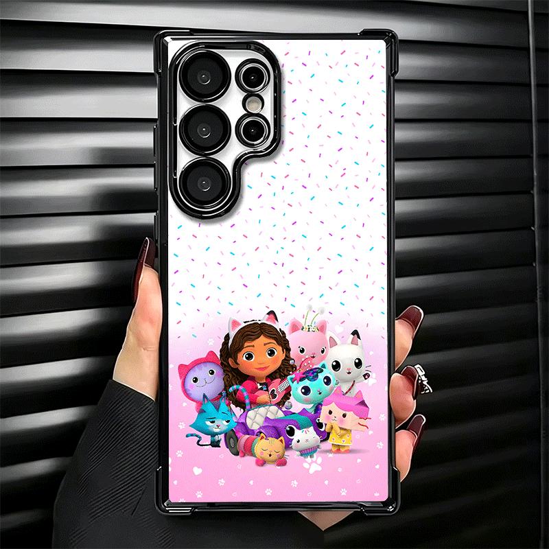 G-Gabbys Dollhouse Cartoon Plating Phone Case For Samsung Galaxy S24 S25 FE S26 Edge S23 Ultra S22 S21 Plus S20 Anti-Fall Airaba